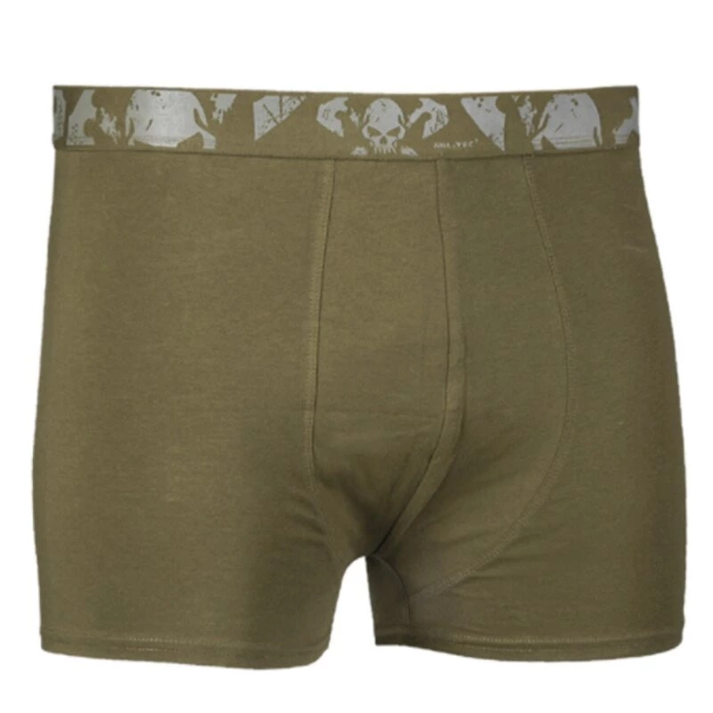 Lot De 2 Boxer Caleçon Skull Vert Armée - Miltec