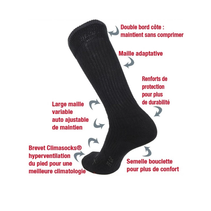 Chaussette Montante Mi-bas Oxygène Climasocks Climat Froid – Estex 1075 - Image 3
