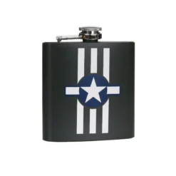 Flasque En Métal 6 Oz USAF Invasion Stripes Acier Stainless