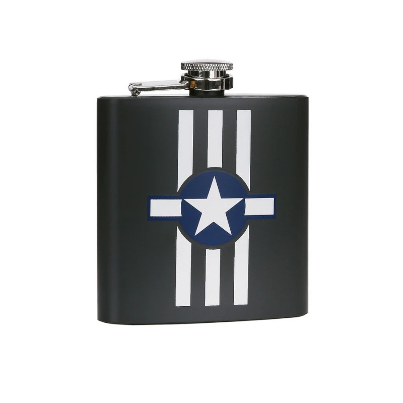 Flasque En Métal 6 Oz USAF Invasion Stripes Acier Stainless