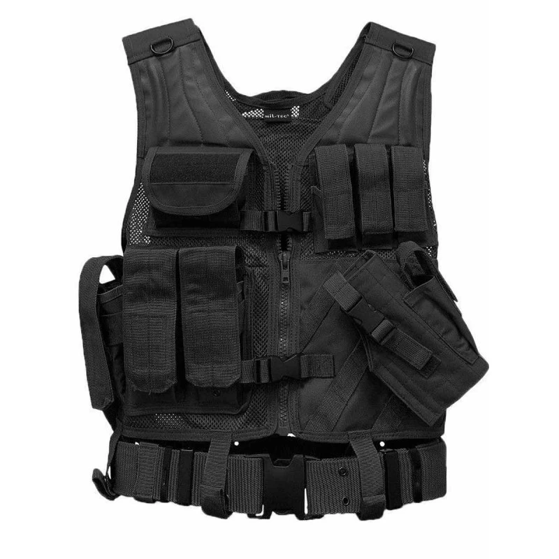 Gilet Intervention Tactique Gendarmerie-Police Noir - MIL-TEC