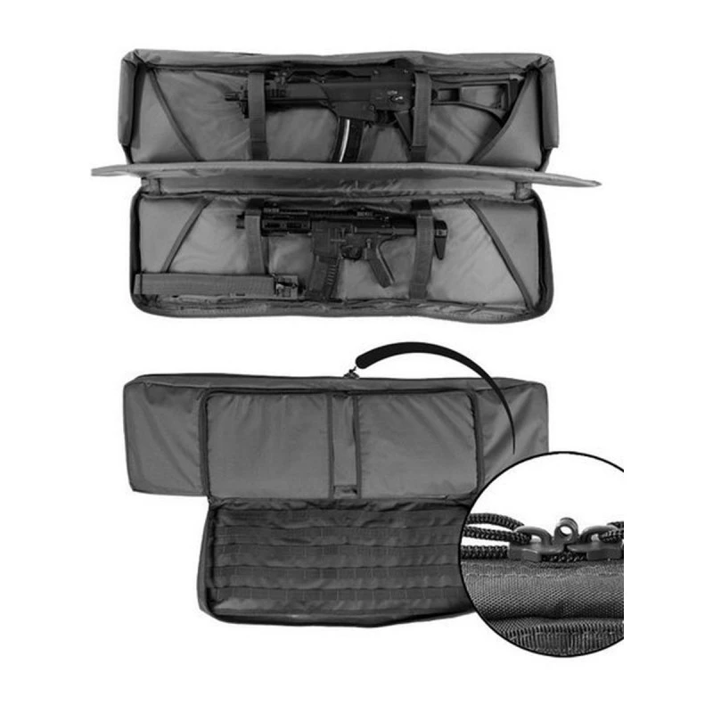 Housse Transport Pour 2 Armes Longues 106cm Miltec - Noir - Image 4
