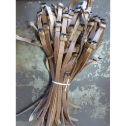 Lot 10 Sangles Collier Cuir Armée Tchèque 2 Boucles