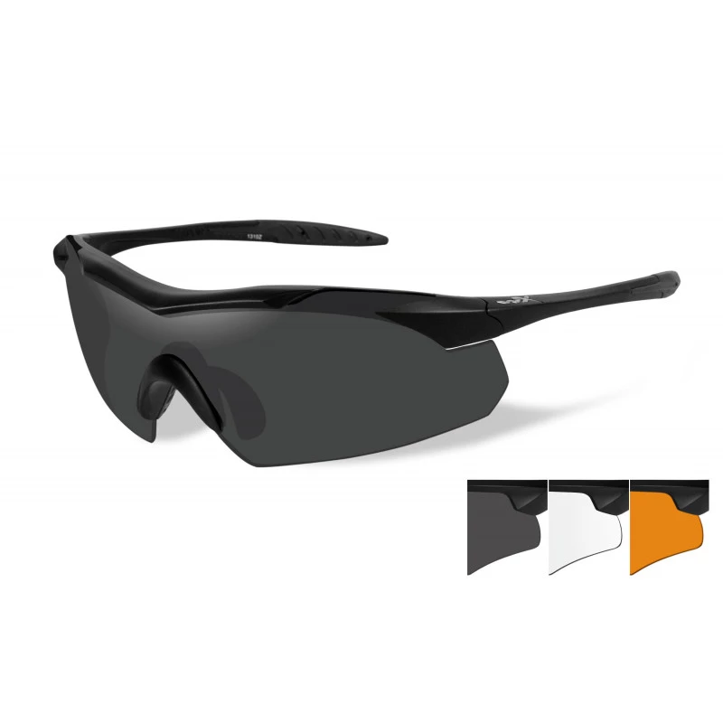 Lunettes De Protection Balistiques Vapor Noir écrans Fumé/incolore/orange Wiley X