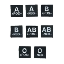 Patch Groupe Sanguin Brode - Noir