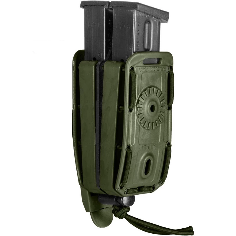 Porte Chargeur Double PA Bungee 8BL Vert OD - Vega Holster - Image 2