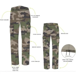 Treillis F3 Pantalon Camouflage CE Armée Française Zone Tempéré